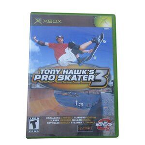Tony Hawk's Pro Skater 3 Skateboarding (Microsoft Xbox, 2002) with Manual